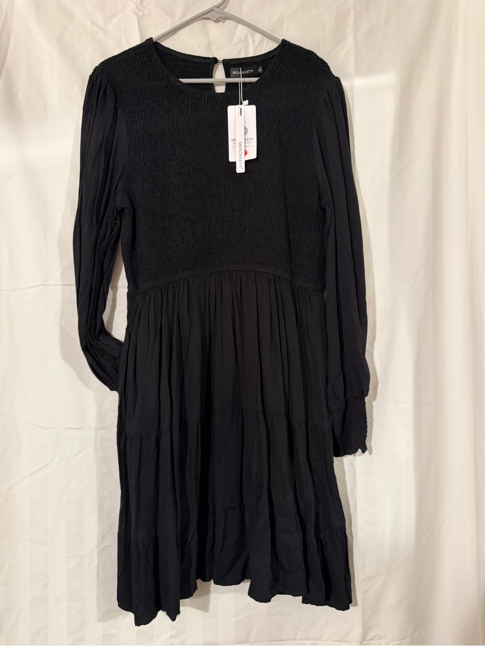 Smocked Waist Black Kids Dress - [Brand]